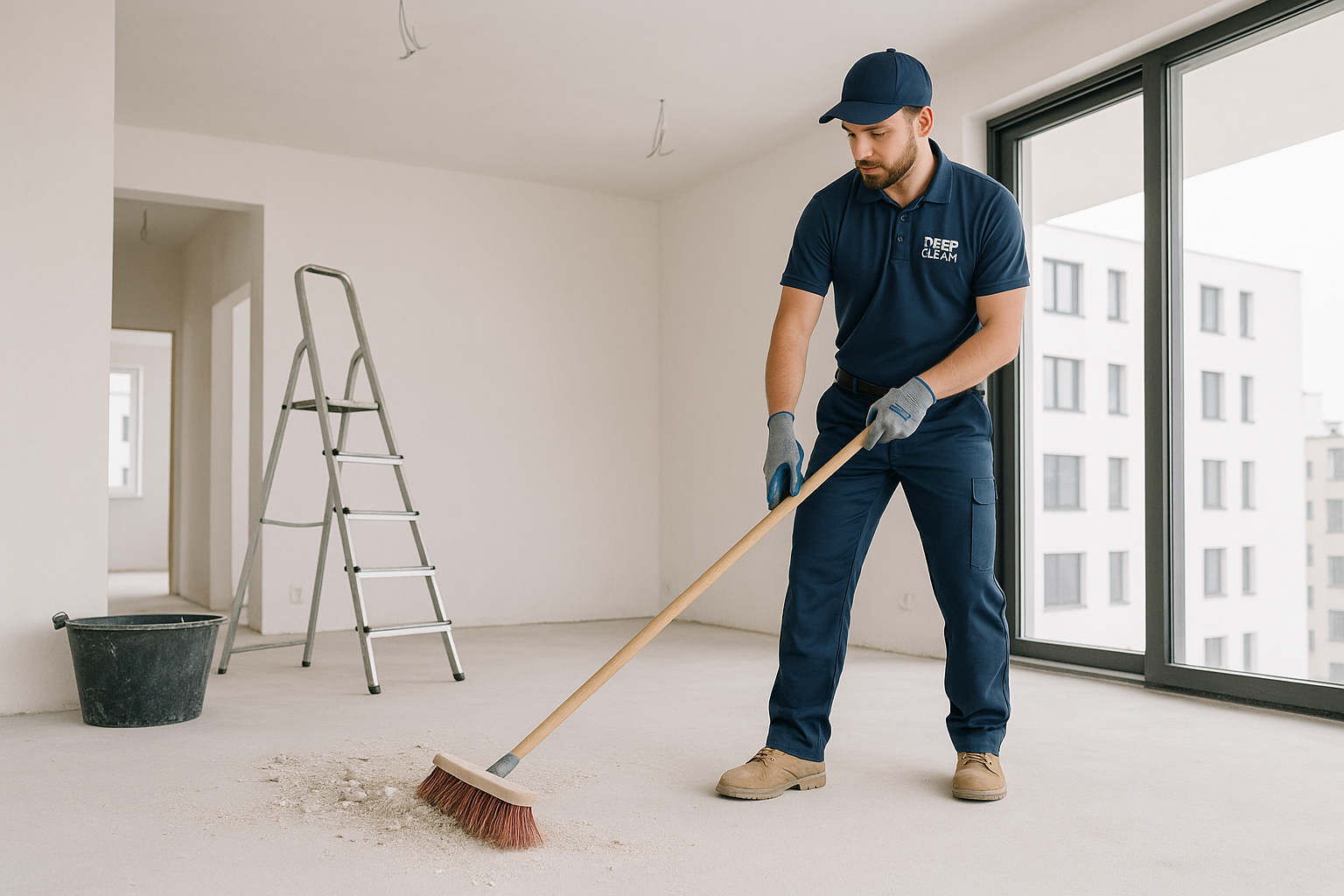 تنظيف المباني الجديدة