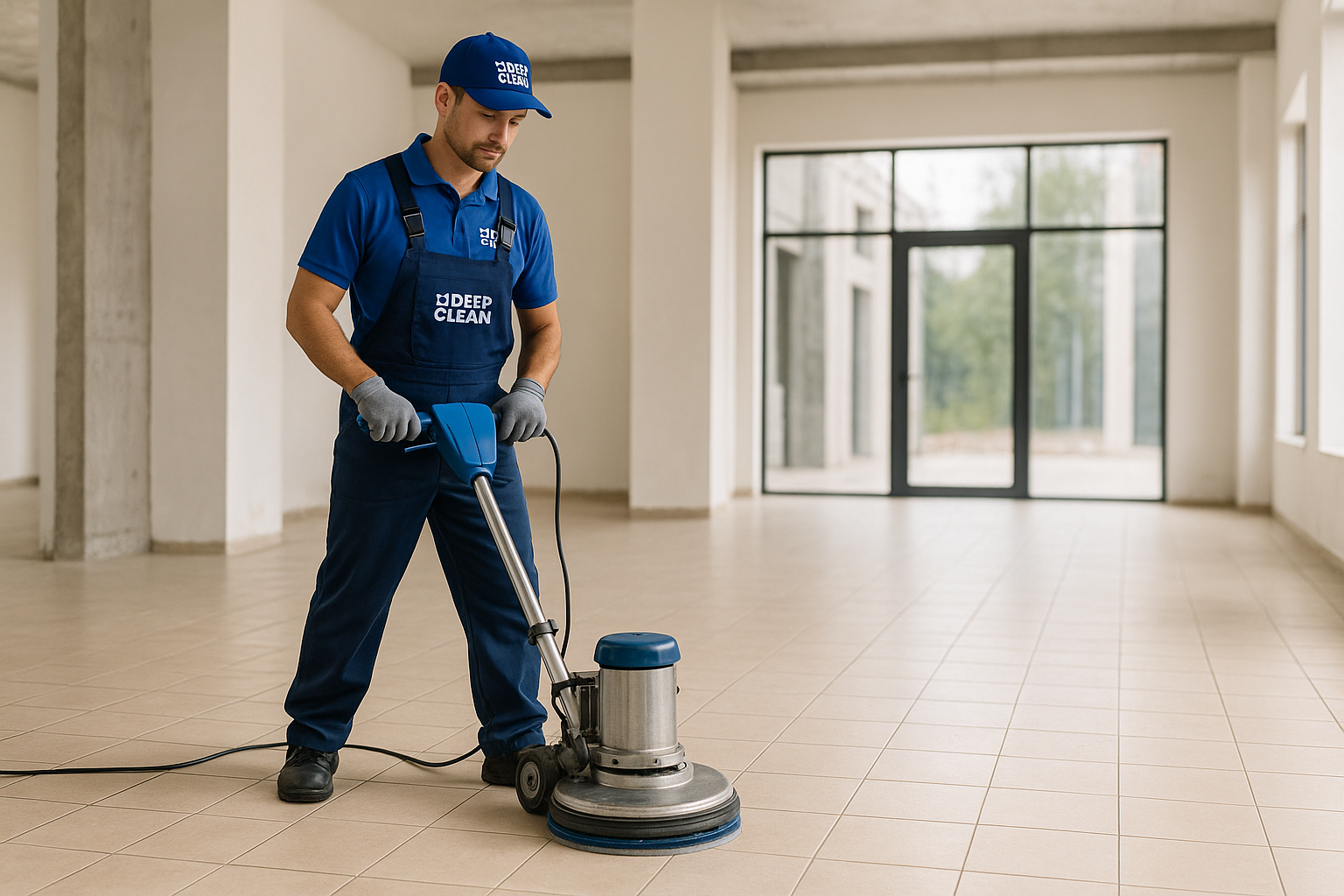 تلميع أرضيات المباني الجديدة