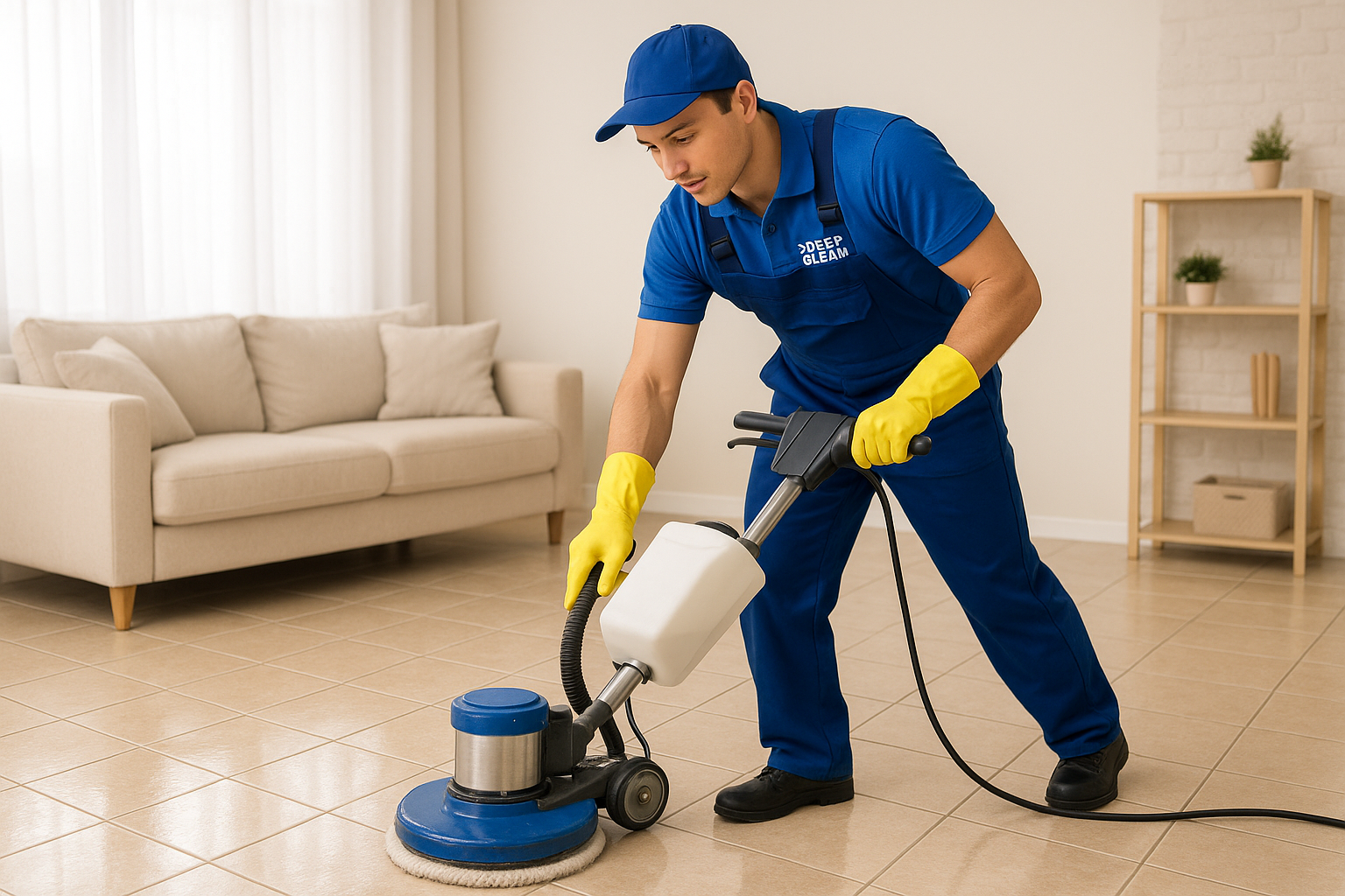 تلميع أرضيات السيراميك داخل المنازل