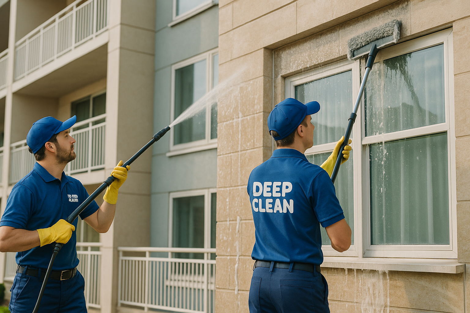 تنظيف الواجهات الخارجية للمباني