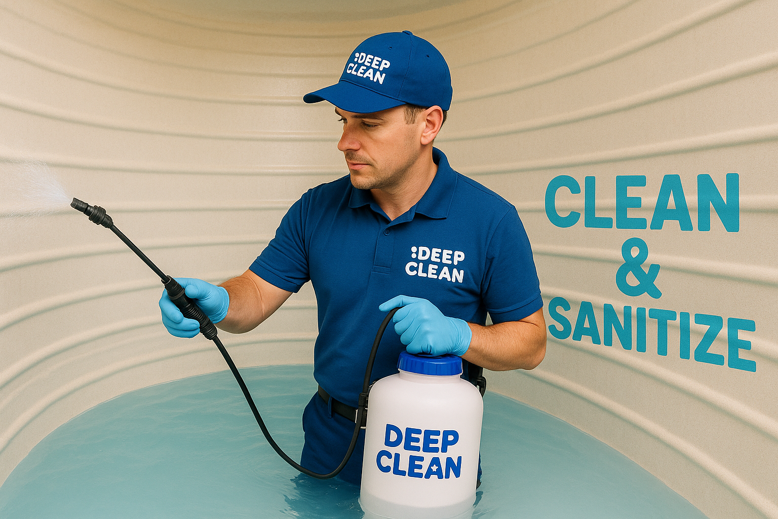 تنظيف الخزانات وتعقيمها